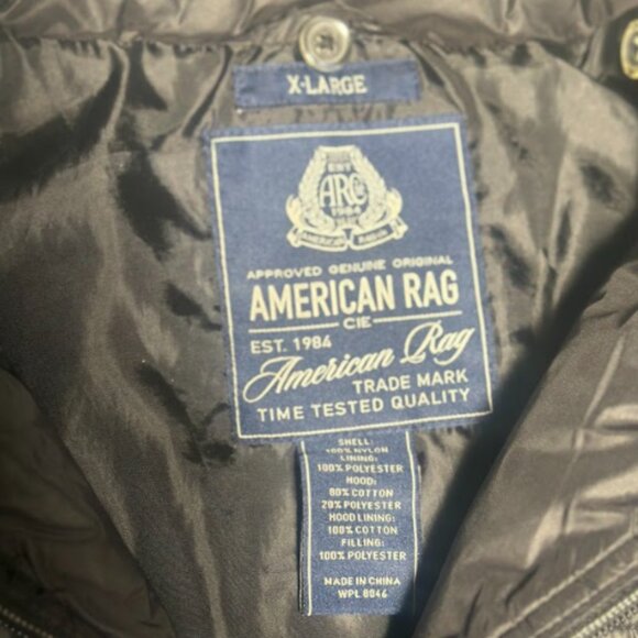 American Rag Vest Size L Sleeveless Puffer Black Full Zip - Picture 4 of 7